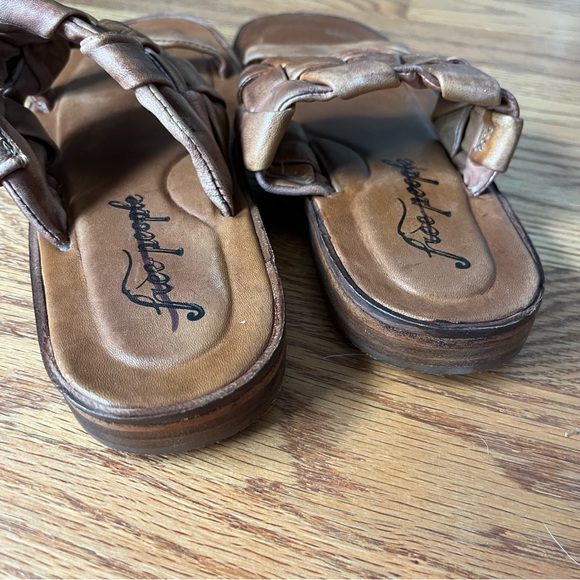 Free People NWOT Woven River Leather Slip on Sandals - Picture 5 of 10